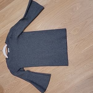 Girls Milly Mini bell sleeve Grey sweater dress size size 7/8